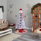 6.5’ Snowman Artificial Christmas Tree with 804 Bendable Branches by Nearly Natural