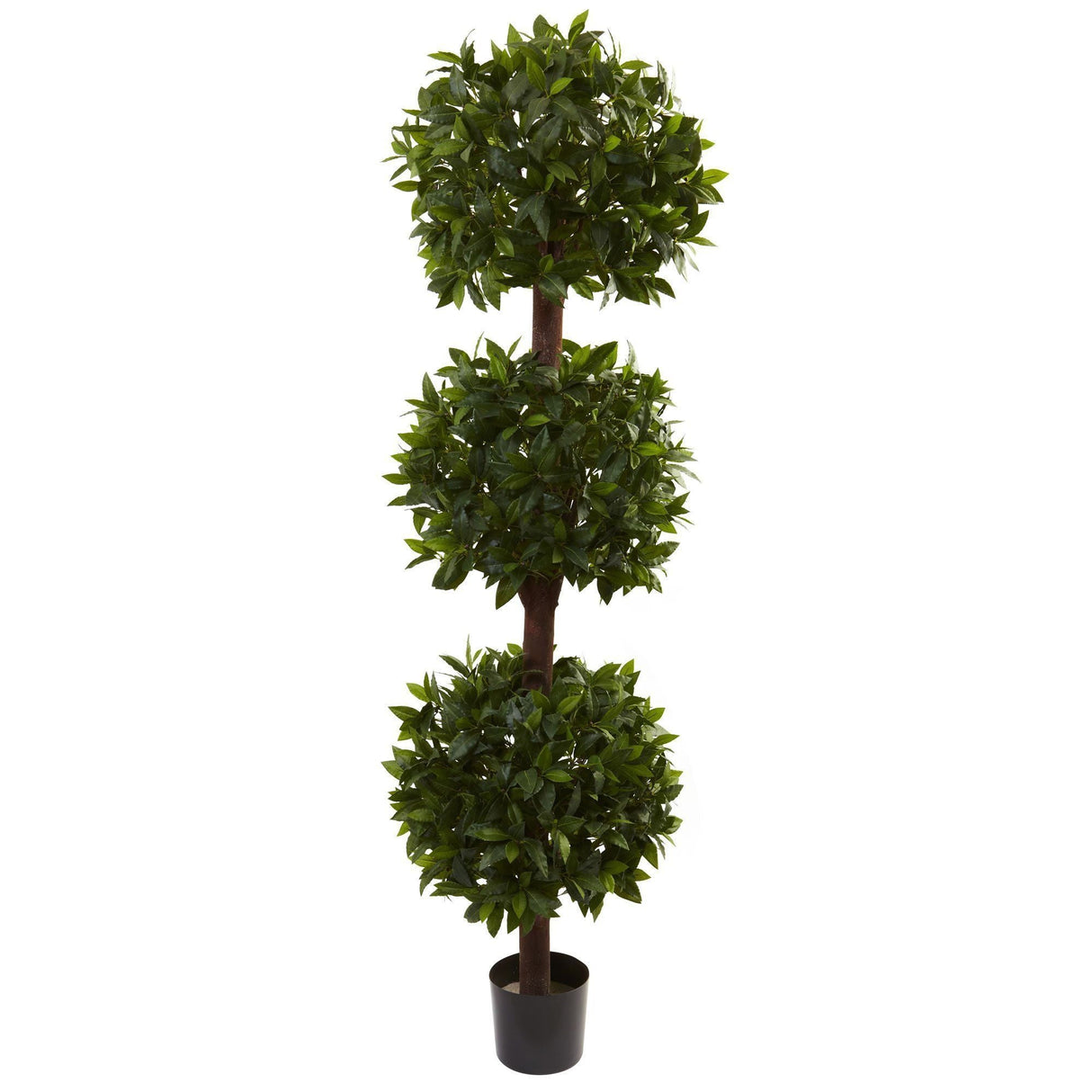 6.5’ Sweet Bay Triple Ball Topiary by Nearly Natural