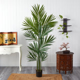 7' Artificial Kentia Palm Silk Tree Released by Nearly Natural