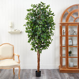 7' Ficus Silk Tree by Nearly Natural