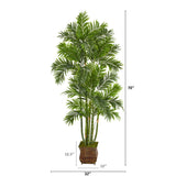 70” Areca Palm Artificial Tree in Metal Planter by Nearly Natural