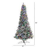 8.5' Flocked British Columbia Mountain Fir Artificial Christmas Tree by Nearly Natural