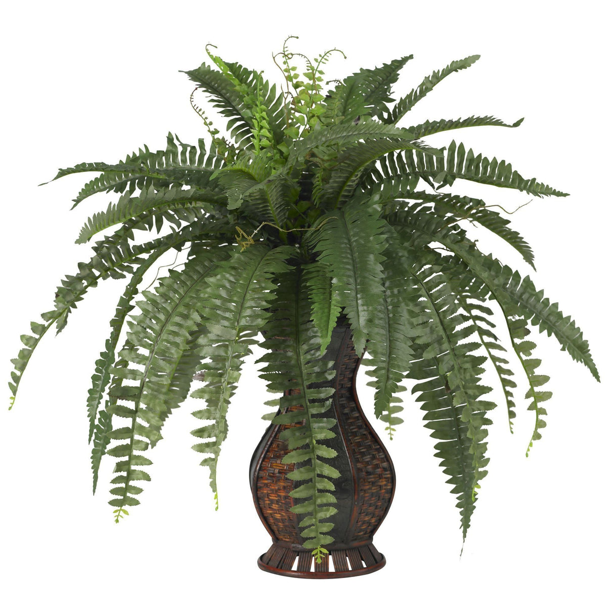 Boston Fern w/Urn Silk Plant by Nearly Natural