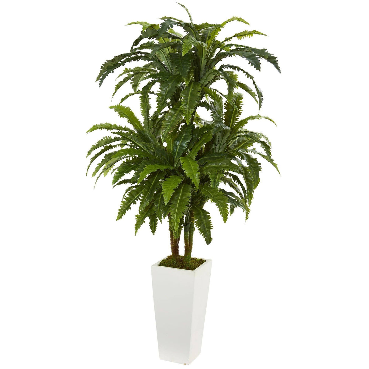 Marginatum Artificial Plant in White Tower Vase by Nearly Natural