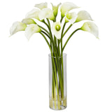 Mini Calla Lily Silk Flower Arrangement by Nearly Natural