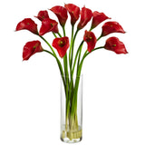 Mini Calla Lily Silk Flower Arrangement by Nearly Natural