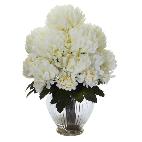 Mum Artificial Arrangement in Vase by Nearly Natural