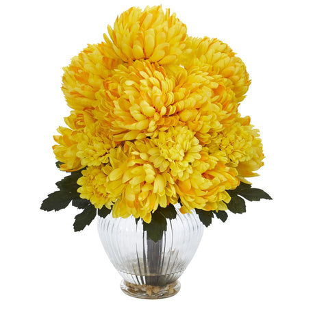 Mum Artificial Arrangement in Vase by Nearly Natural