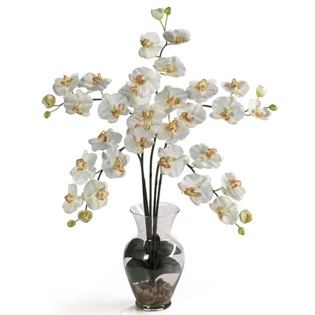 Phalaenopsis Liquid Illusion Silk Flower Arrangement by Nearly Natural