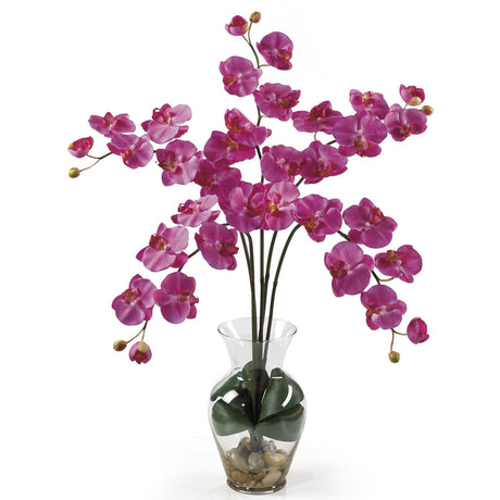 Phalaenopsis Liquid Illusion Silk Flower Arrangement by Nearly Natural