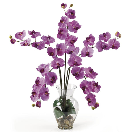 Phalaenopsis Liquid Illusion Silk Flower Arrangement by Nearly Natural