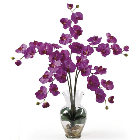 Phalaenopsis Liquid Illusion Silk Flower Arrangement by Nearly Natural