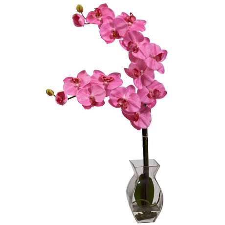 Phalaenopsis Orchid w/Vase Arrangement by Nearly Natural