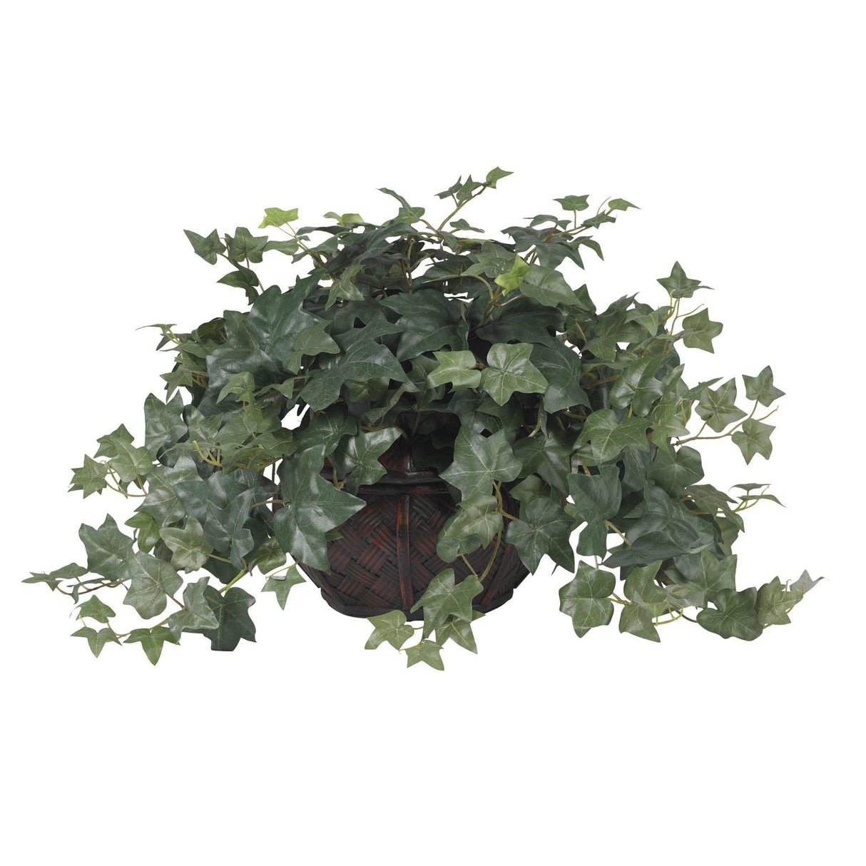 Puff Ivy w/Vase Silk Plant by Nearly Natural