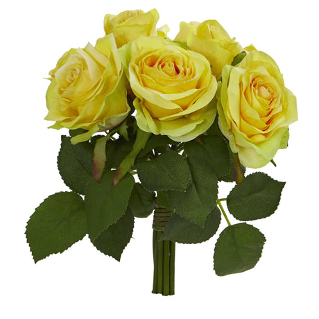 Rose Bush Artificial Flower (Set of 2) by Nearly Natural