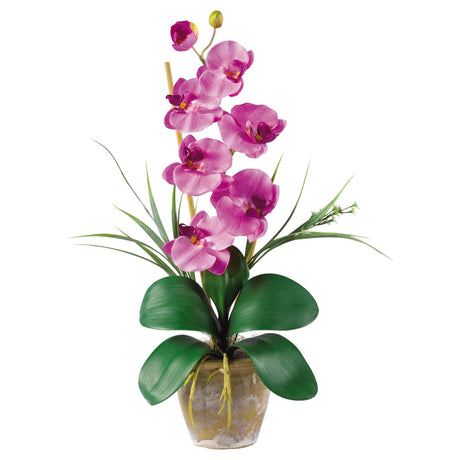 Single Stem Phalaenopsis Silk Orchid Arrangement by Nearly Natural