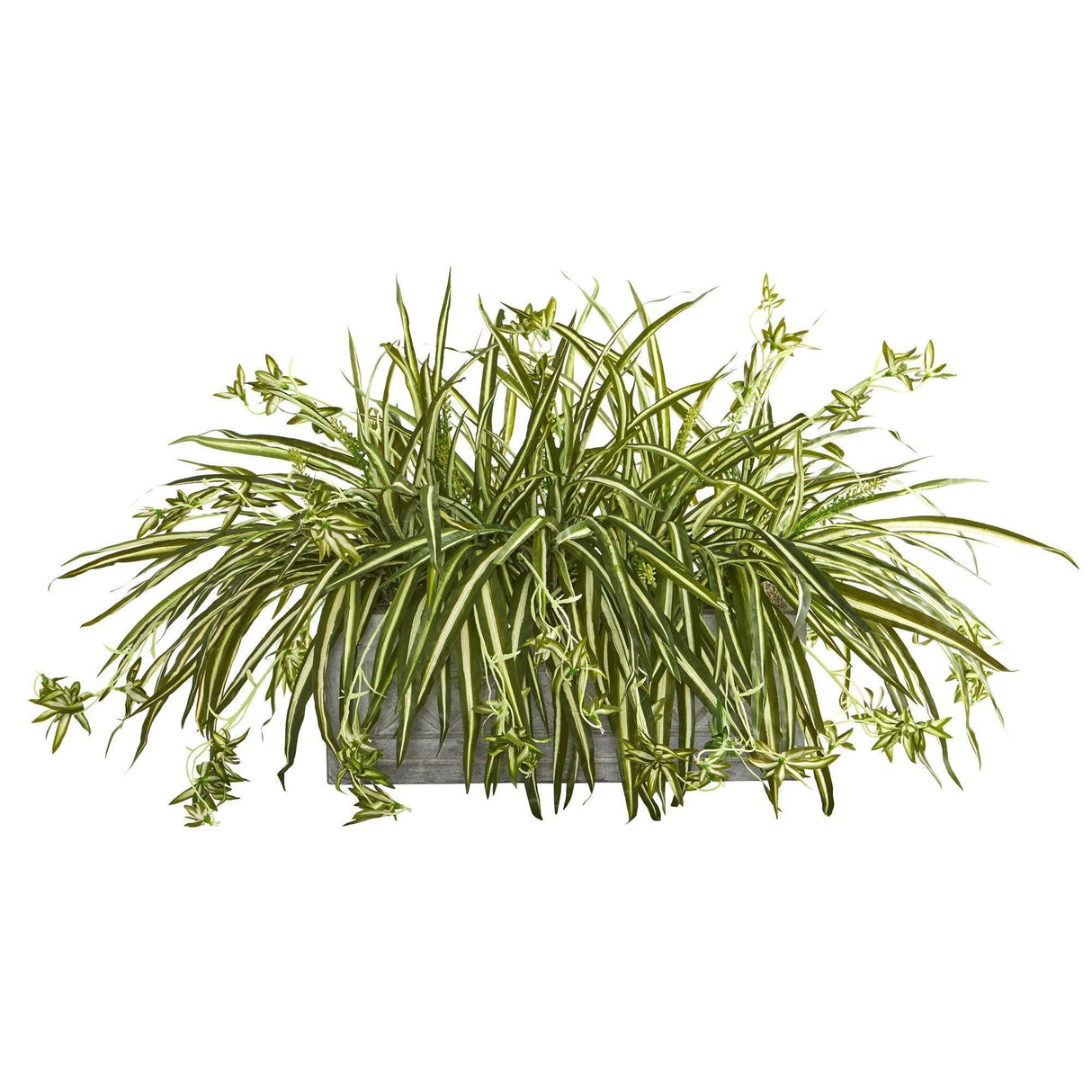 Spider Plant Artificial Plant in Stone Planter by Nearly Natural