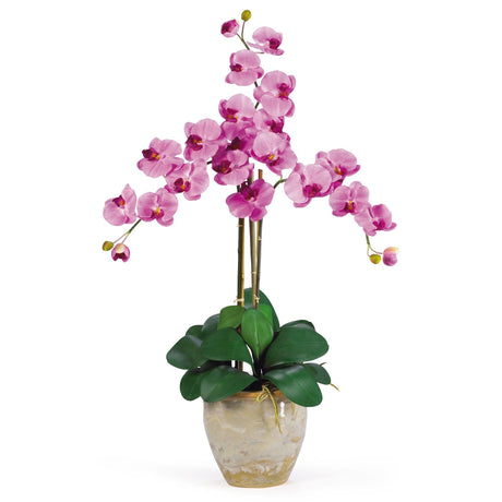 Triple Stem Phalaenopsis Silk Orchid Arrangement by Nearly Natural