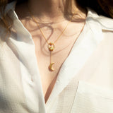 Sun, Moon & Stars Lariat Necklace by Awe Inspired