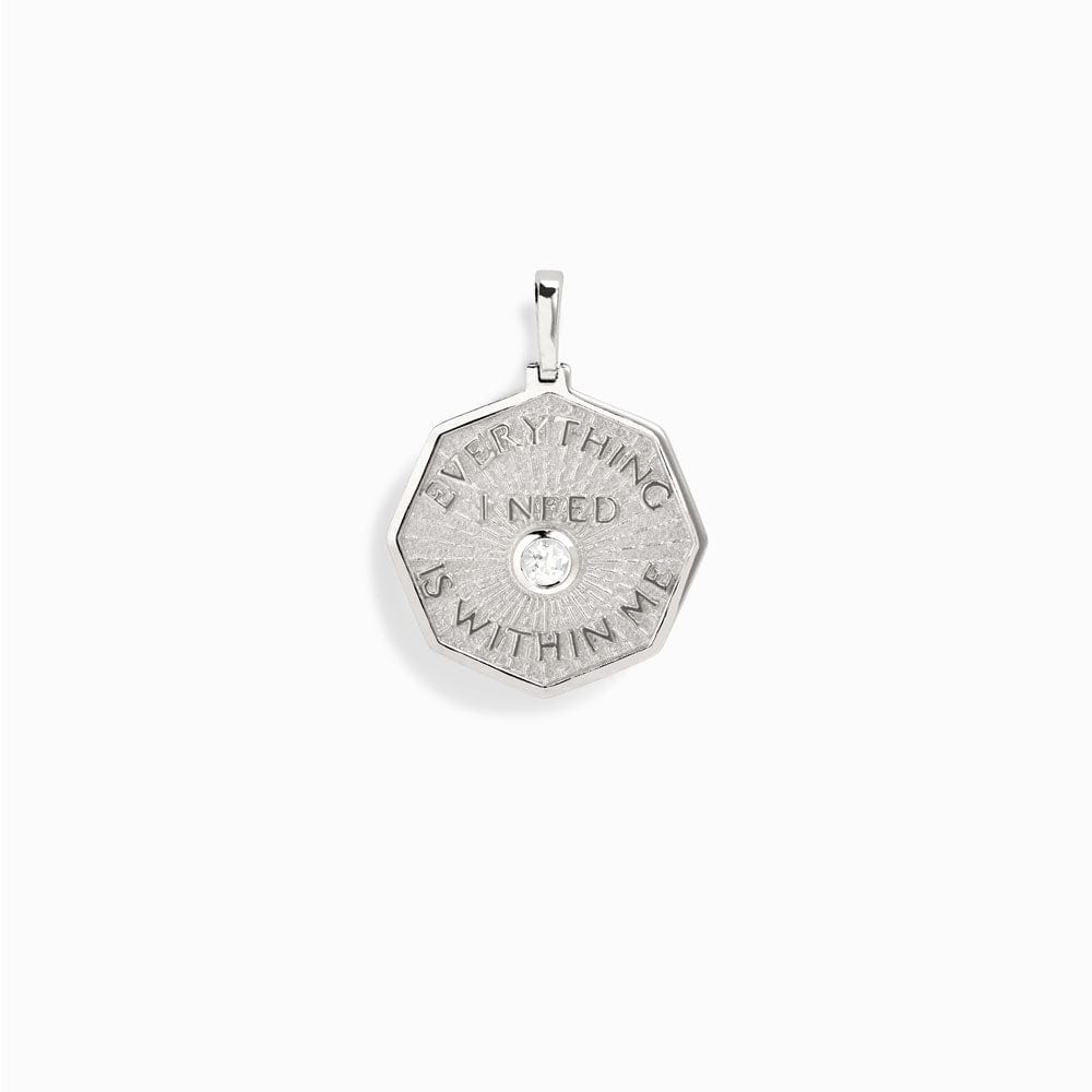 Everything I Need is Within Me Affirmation Coin Pendant by Awe Inspired