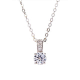 White Gold Cubic Zirconia Pendant Necklace for Women by Hollywood Sensation®