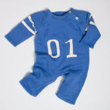 Organic Baby Romper, Knit - Sports by Estella