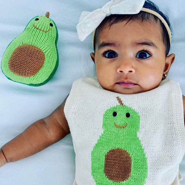 Organic Baby Romper, Sleeveless Knit - Avocado by Estella