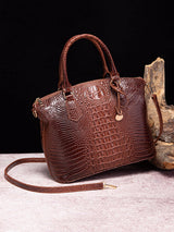 Alligator Print Pleated Split-Joint Bags Handbags by migunica