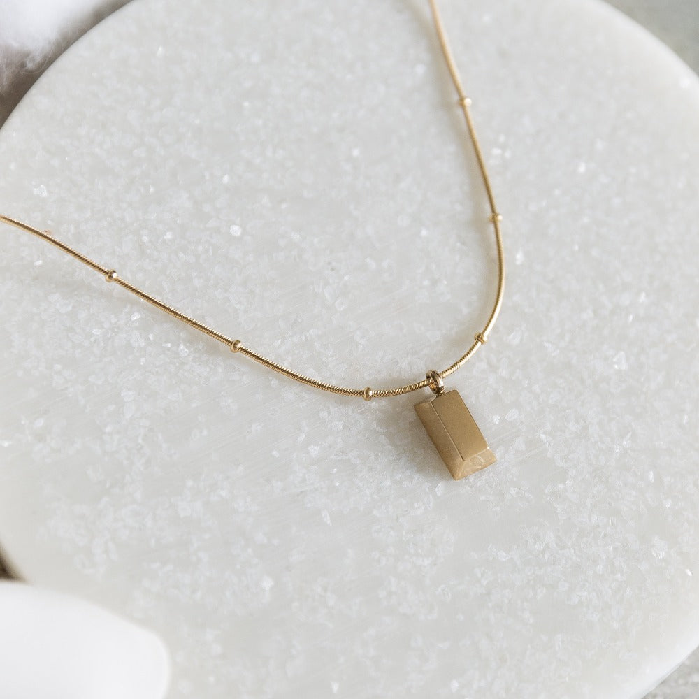 Arvo Gold Brick Necklace by Arvo