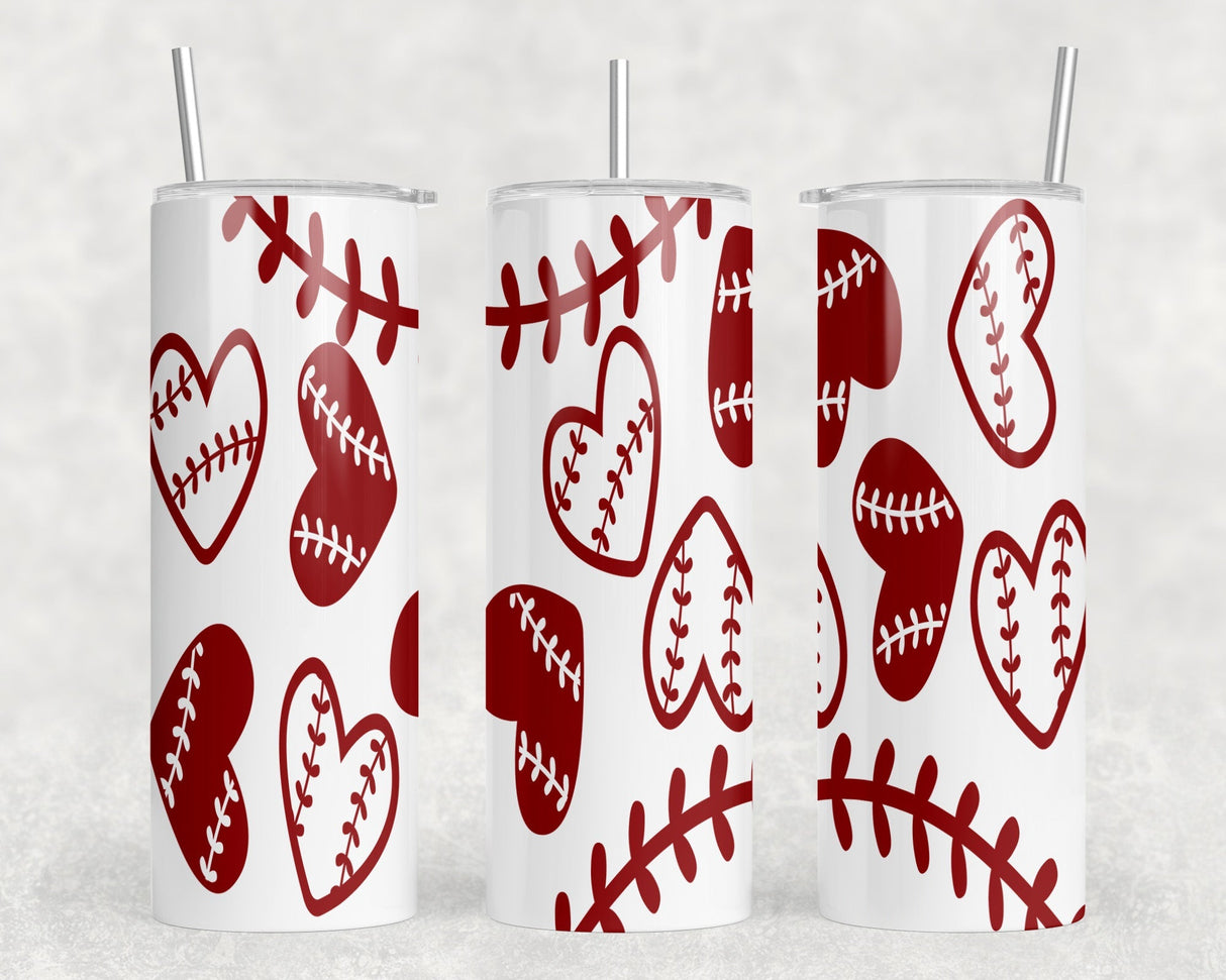 Baseball|Skinny Tumbler|Optional Bluetooth Speaker| Speaker Color Varies by Rowdy Ridge Co