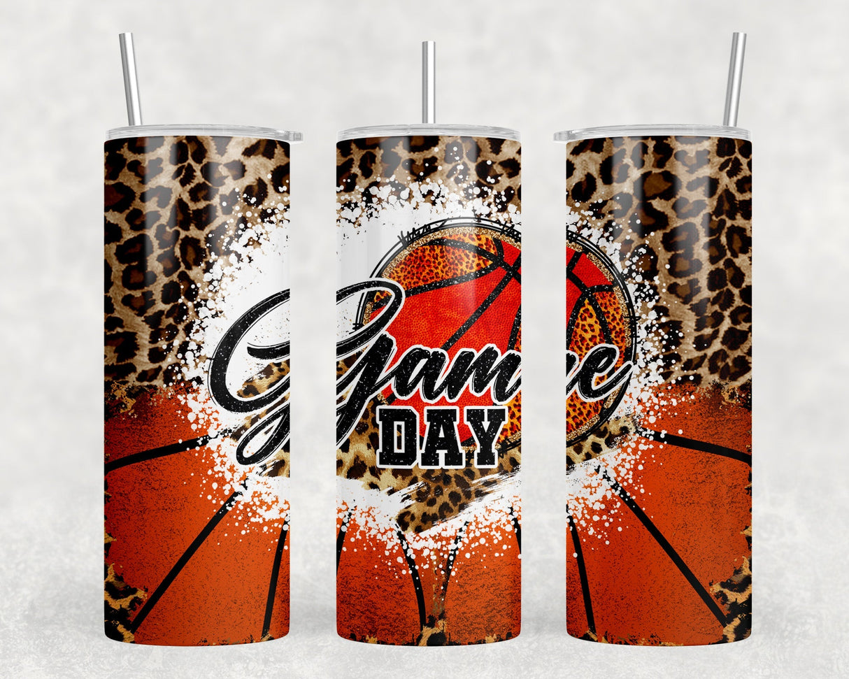 Basketball Game Day|Skinny Tumbler|Optional Bluetooth Speaker| Speaker Color Varies by Rowdy Ridge Co