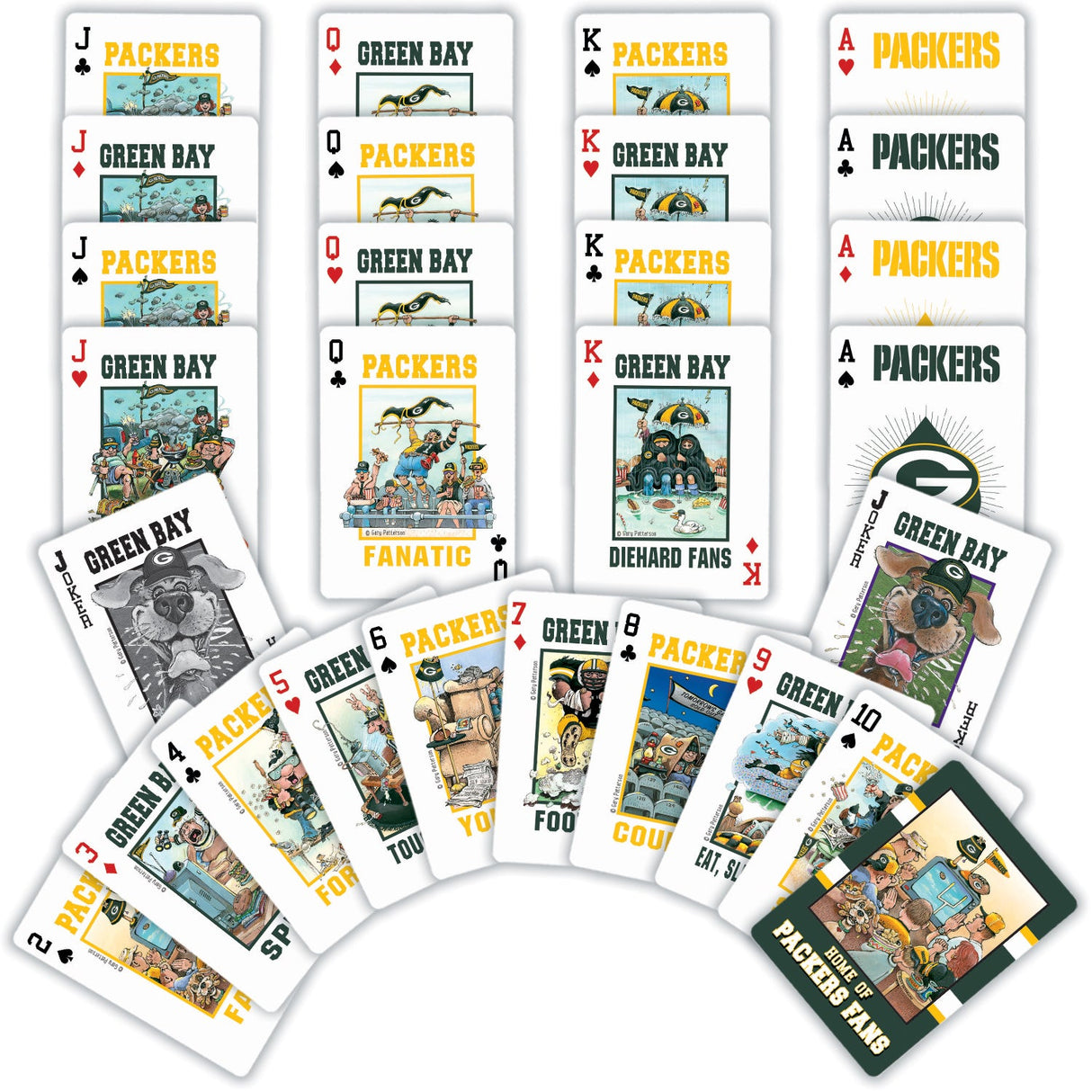 Green Bay Packers Fan Deck Playing Cards - 54 Card Deck by MasterPieces Puzzle Company INC