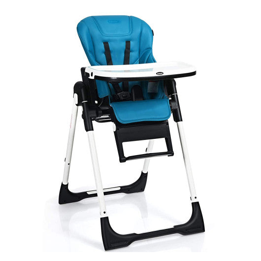 4-in-1 High Chair–Booster Seat with Adjustable Height and Recline-Navy