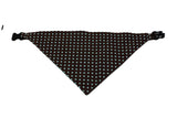 Brown and Blue Polka Dots Reversible Dog Bandana by Uptown Pups