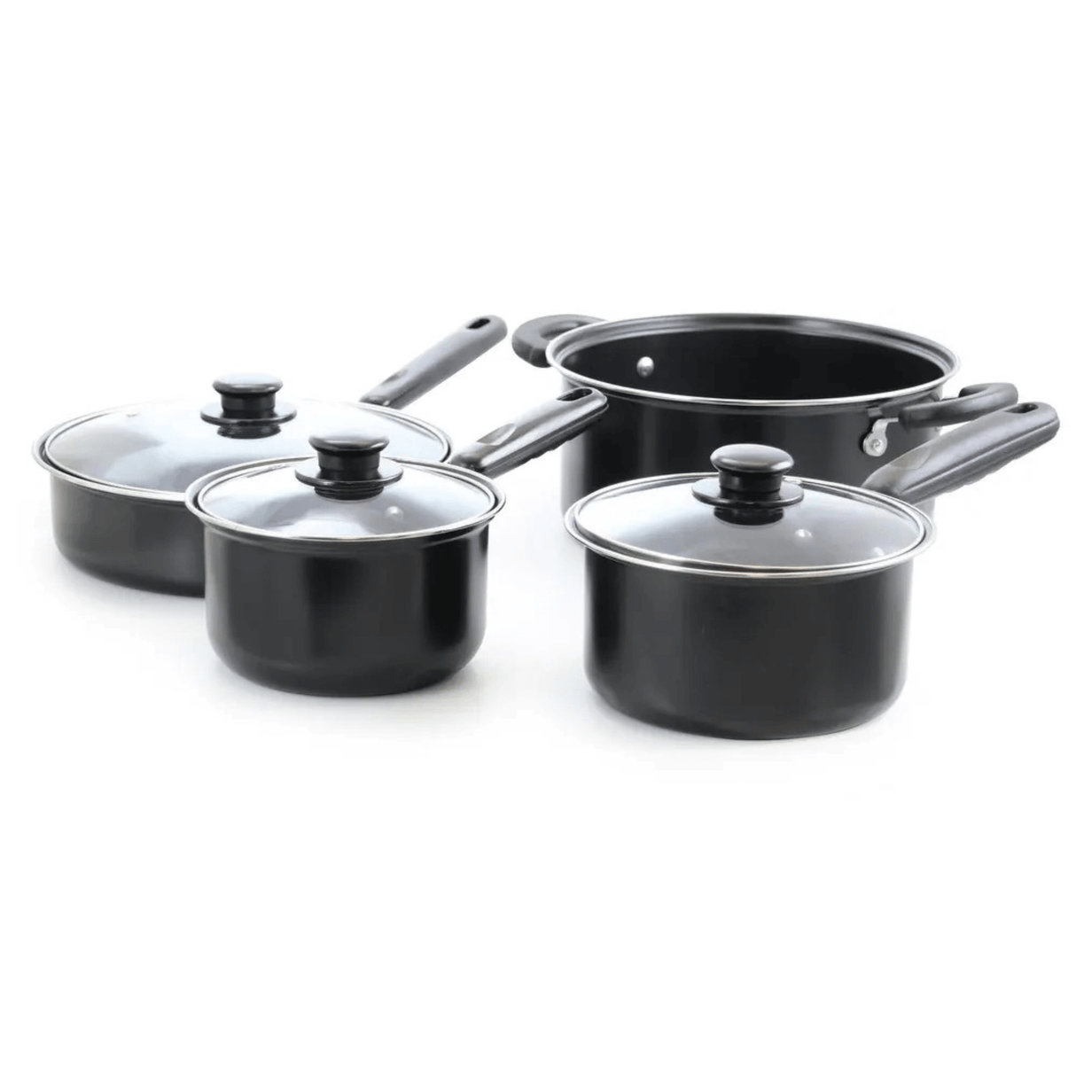 Better Chef 7-Piece Carbon Steel Cookware Set with Glass Lids by Jupiter Gear Home