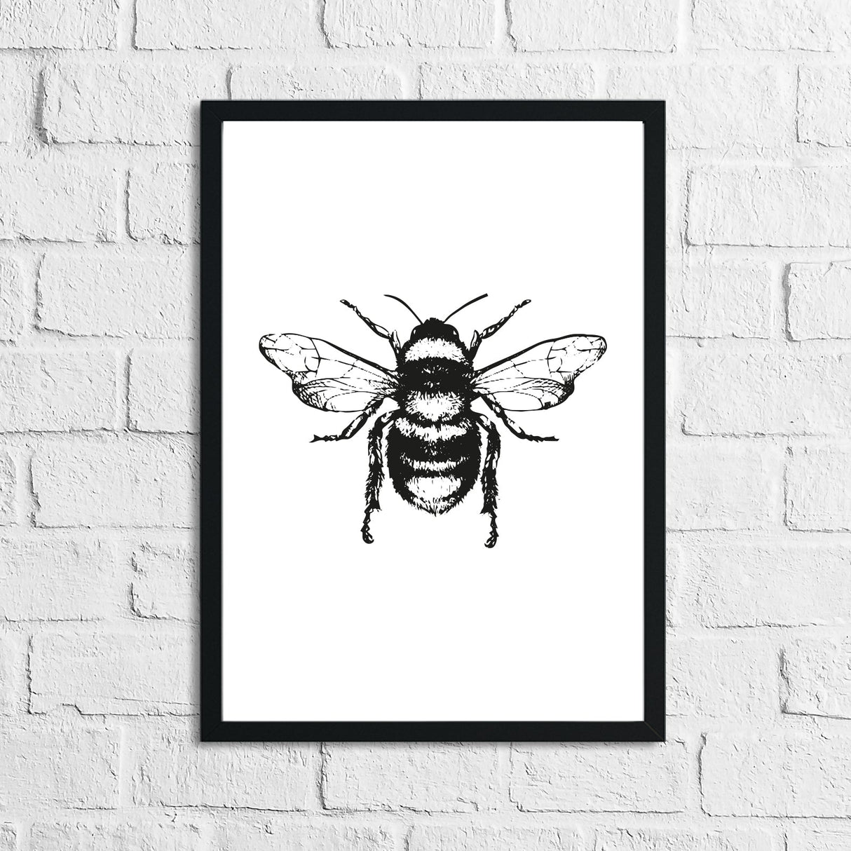 Bumble Bee Cute Simple Home Wall Decor Print by WinsterCreations™ Official Store