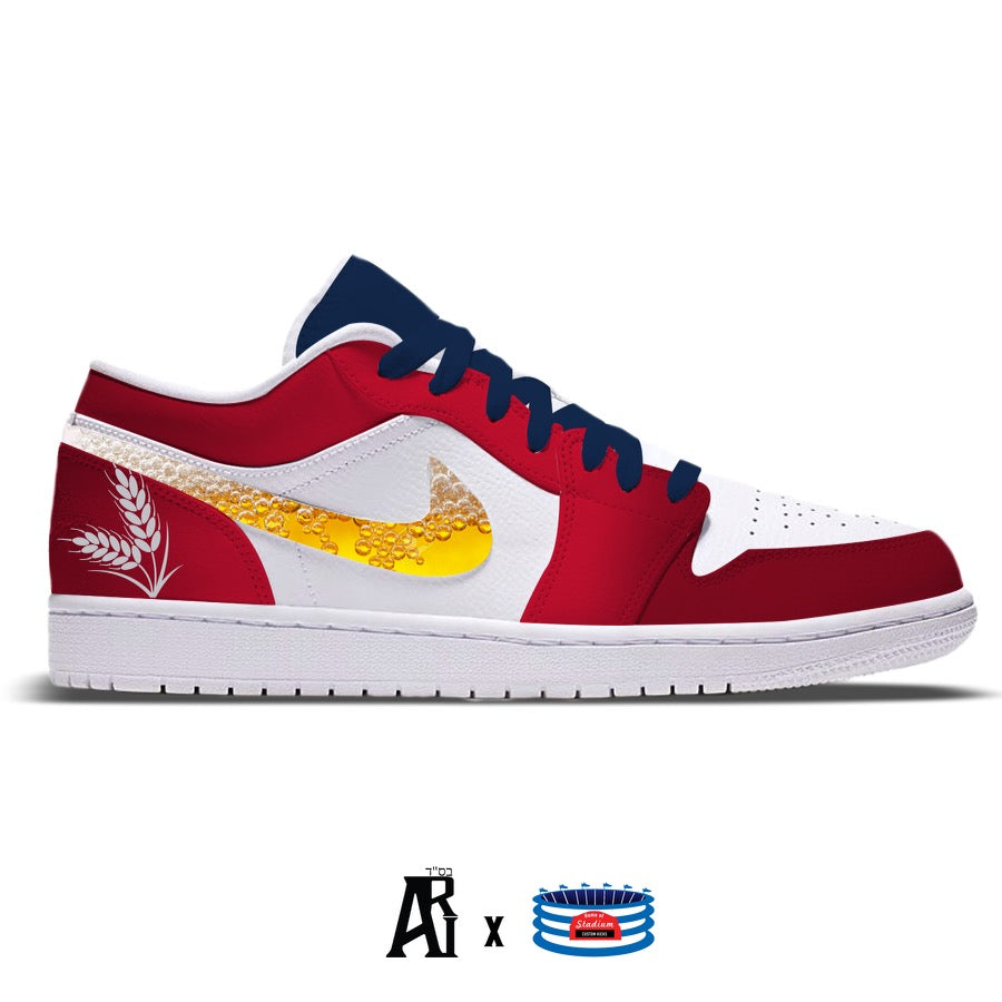 "Beer" Jordan 1 Low Shoes by Stadium Custom Kicks