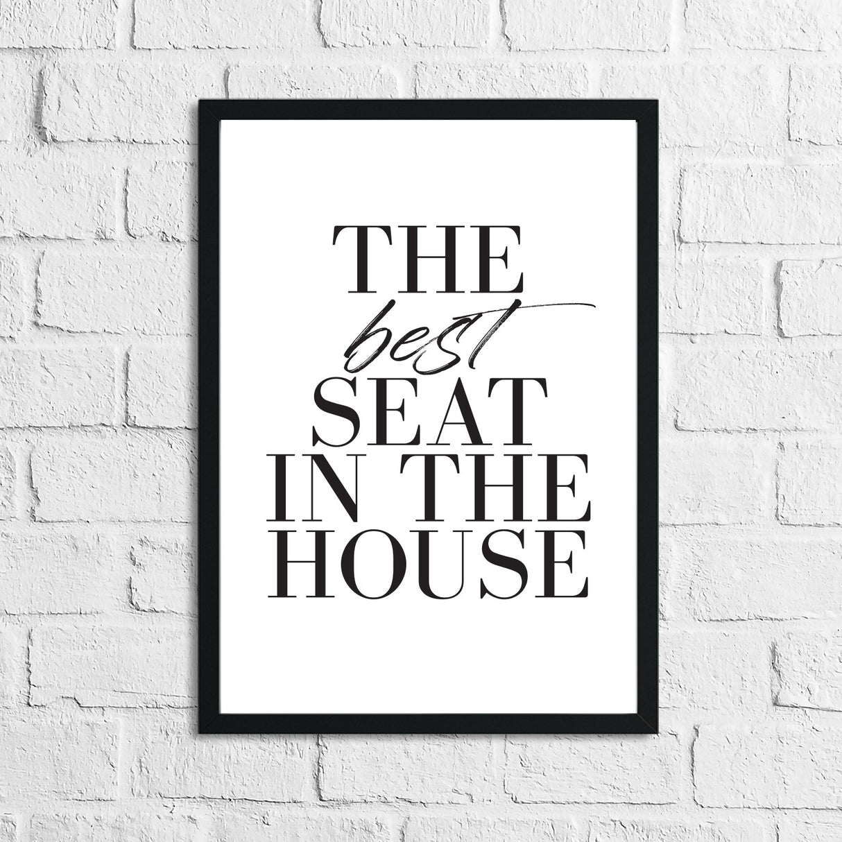 The Best Seat In The House Bathroom Wall Decor Home Print by WinsterCreations™ Official Store