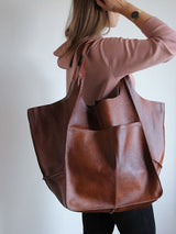 Split-Joint Tote Bags Handbags by migunica