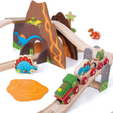 Dinosaur Railway Set by Bigjigs Toys US