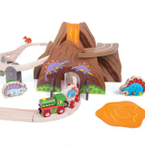 Dinosaur Railway Set by Bigjigs Toys US