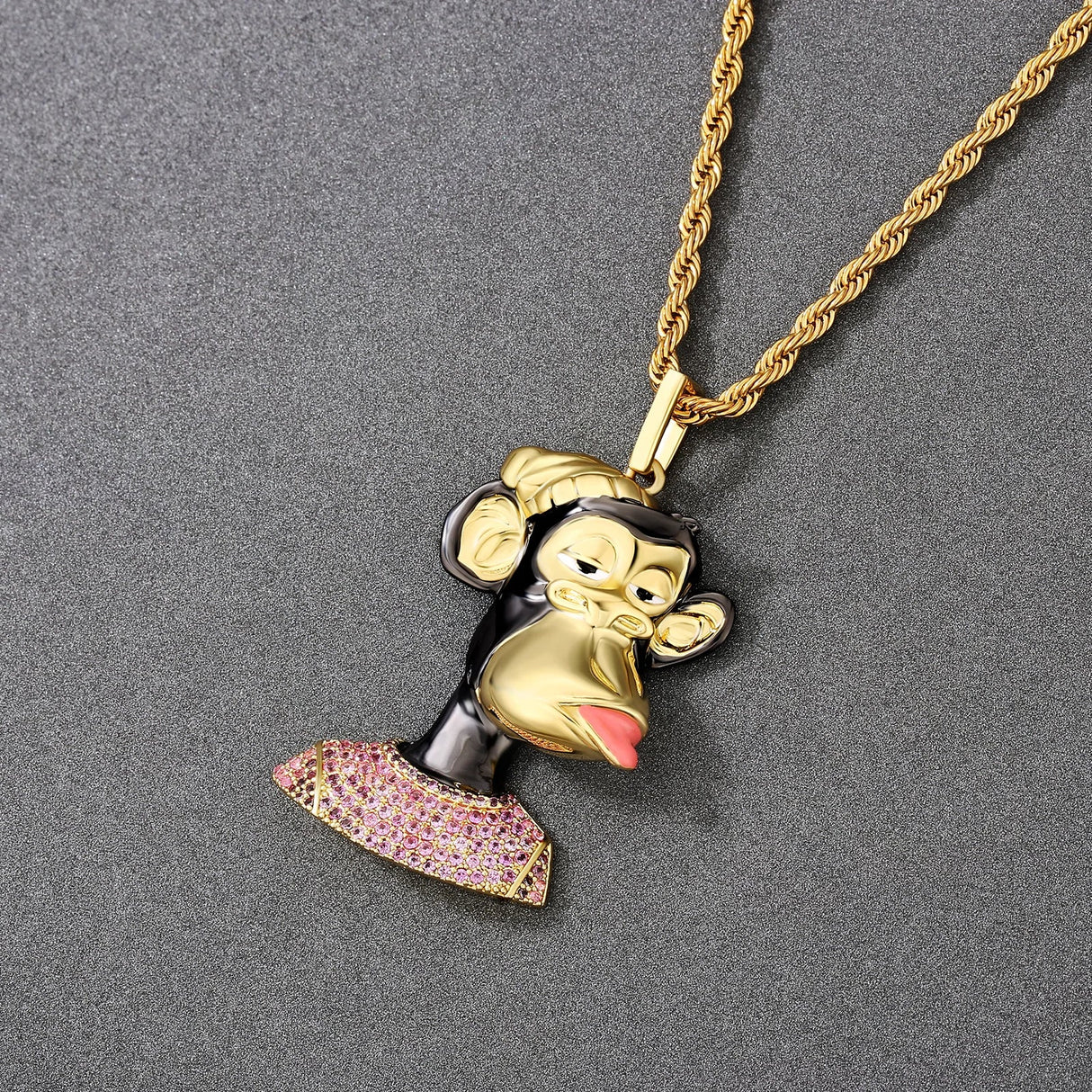 Bling Proud X Bored Ape NFT Pendant with Iced T-Shirt by Bling Proud | Urban Jewelry Online Store