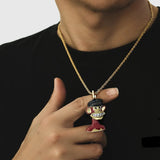 Bling Proud X Bored Ape NFT Pendant with Platinum Teeth by Bling Proud | Urban Jewelry Online Store