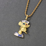 Bling Proud X Bored Ape NFT Pendant with Stones Eyes by Bling Proud | Urban Jewelry Online Store