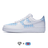 "Blue Plaid" Nike Air Force 1 Low Shoes by Stadium Custom Kicks