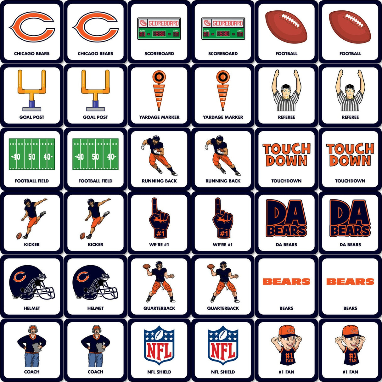 Chicago Bears Matching Game by MasterPieces Puzzle Company INC