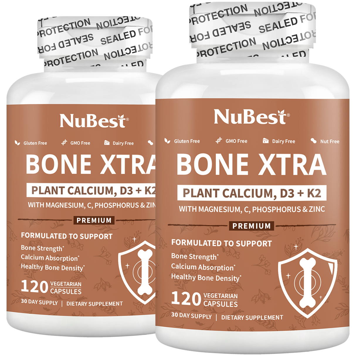 Bone Xtra, Plant-Based Formula for Teens & Adults, 120 Vegan Capsules by NuBest Nutrition®