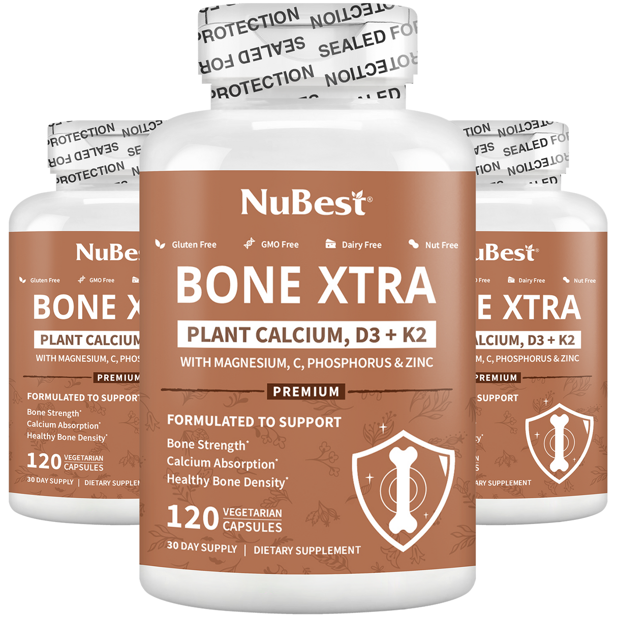 Bone Xtra, Plant-Based Formula for Teens & Adults, 120 Vegan Capsules by NuBest Nutrition®