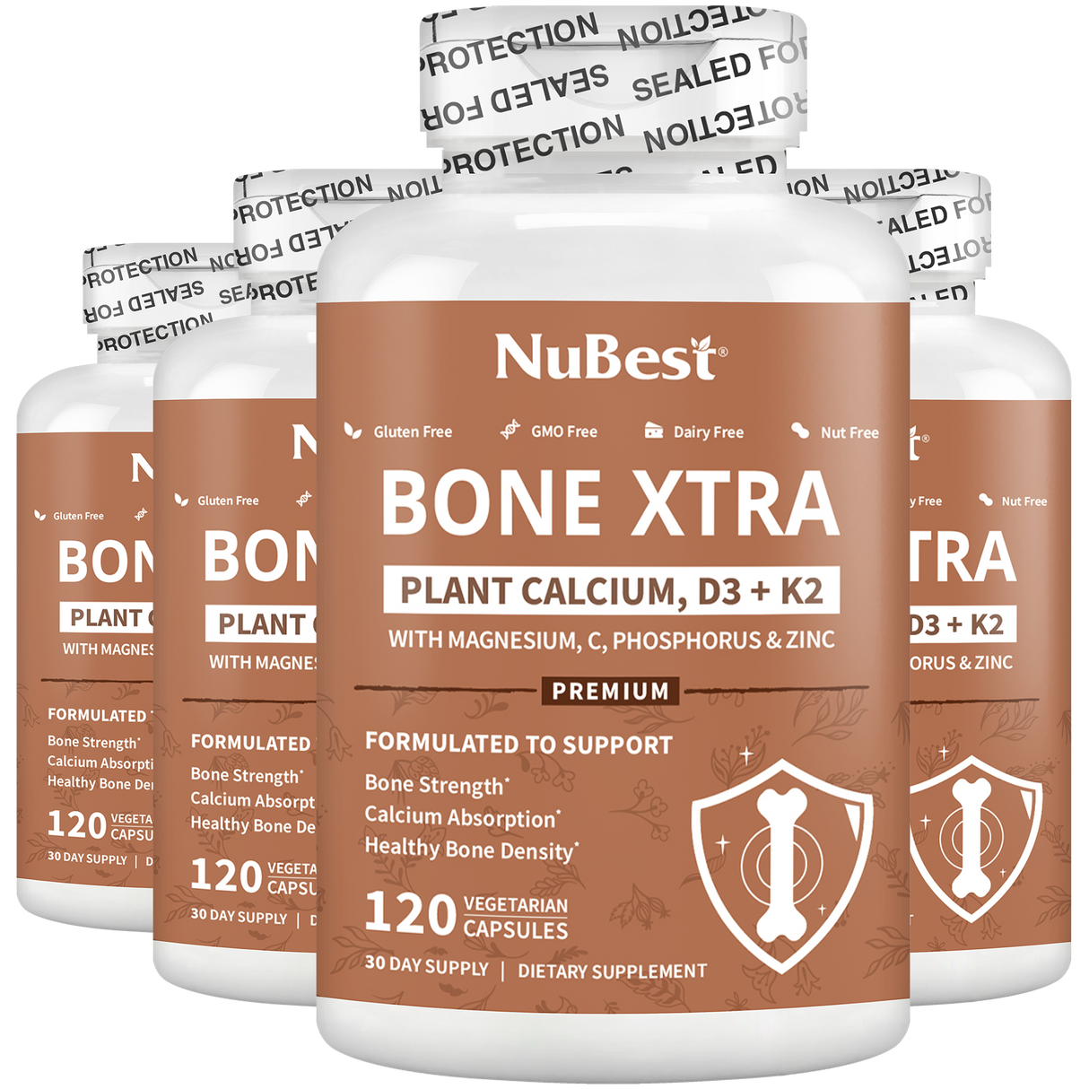 Bone Xtra, Plant-Based Formula for Teens & Adults, 120 Vegan Capsules by NuBest Nutrition®