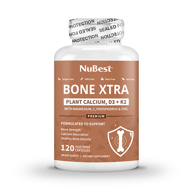 Bone Xtra, Plant-Based Formula for Teens & Adults, 120 Vegan Capsules by NuBest Nutrition®